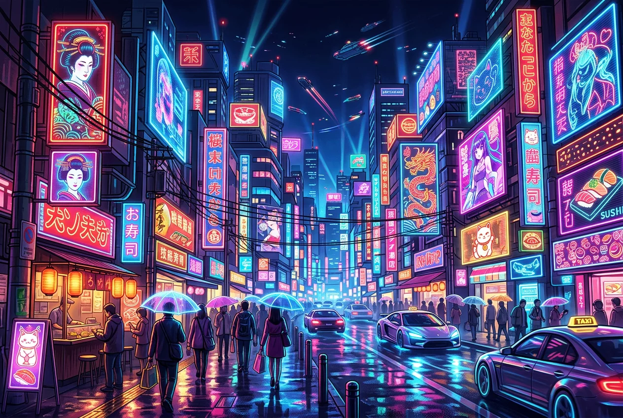 Midnight in Tokyo Neon